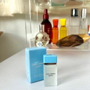 Dolce & Gabbana Light Blue Mini Perfume in Light Blue Velvet Packaging 5ml